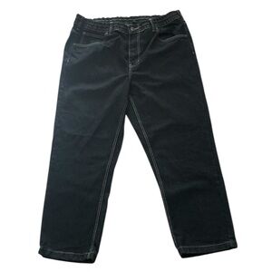 HABAND CASUAL JOE WOMENS DARK BLACK BLUE JEANS STRETCHY WAIST SIZE 38/S
